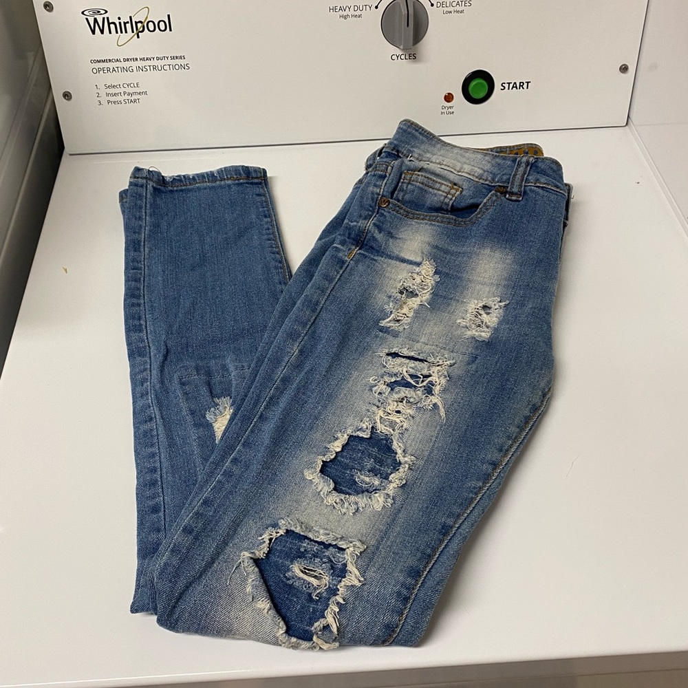 Layered holy jeans. Size 1/2 (fits like 0)